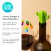 7 Piece Cactus Stopper and Charm Set True Zoo