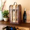 2 Bottle Old World Wooden Wine Box by Twine