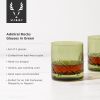Admiral Cut Crystal Green Rocks Glasses ViskiÂ® (Set of 2)
