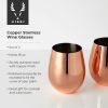 Copper Stemless Wine Glasses by Viski