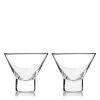 Raye Crystal Heavy Base Martini Glasses ViskiÂ® (Set of 2)