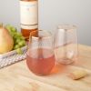Rose 18 oz. Crystal Stemless Wine Glass Set of 4 by TwineÂ