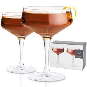 Raye Crystal Angled Coupe Glasses ViskiÂ® (Set of 2)