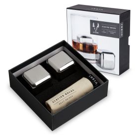 Glacier Rocks Large Stainless Steel Cubes ViskiÂ® (Set of 2)