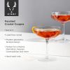 Seneca Faceted Crystal Coupe Glasses ViskiÂ® (Set of 2)