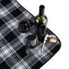Dine Picnic Black Plaid Blanket True
