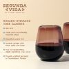Rosado Recycled Stemless Wine Glasses TwineÂ® (Set of 2)
