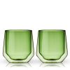 Aurora Double Walled Green Tumblers ViskiÂ® (Set of 2)