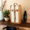 2-Bottle Vintage Trunk Wine Box by Twine