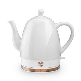 Noelle Grey Ceramic Electric Tea Kettle Pinky UpÂ®