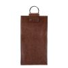 Brown Faux Leather Double-Bottle Wine Tote by ViskiÂ®
