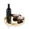 Belmont Round Serving Tray in Gold Viski