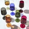 Reserve Nouveau Crystal Wine Glasses in Smoke Viski
