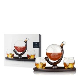 3 Piece Globe Decanter & Whiskey Tumblers Set ViskiÂ®