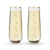 Starlight Stemless Champagne Flutes TwineÂ® (Set of 2)