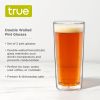 Double Walled Pint Glasses True (Set of 2)