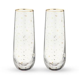 Starlight Stemless Champagne Flutes TwineÂ® (Set of 2)