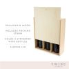 3 Bottle Wood Wine Box TwineÂ®