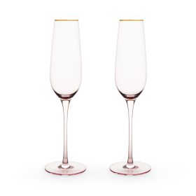 Rose Crystal Champagne Flute Set by TwineÂ®