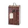 2 Bottle Antique Wooden Wine Box by Twine