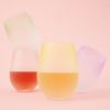 Frosted Ombre Stemless Wine Glasses BlushÂ®