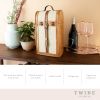 2-Bottle Vintage Trunk Wine Box by Twine