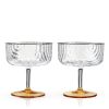 Deco Gatsby Crystal Coupe Glasses ViskiÂ® (Set of 2)