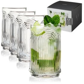 Deco Beau Crystal Highball Glasses ViskiÂ® (Set of 4)