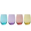 Color Stemless Wine Glasses True (Set of 4)