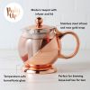 ShelbyGlass and Rose Gold Wrapped Teapot by Pinky Up