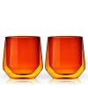 Aurora Double Walled Amber Tumblers ViskiÂ® (Set of 2)