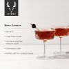 Deco Beau Crystal Coupe Glasses ViskiÂ® (Set of 2)