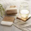 Marble & Acacia Coasters TwineÂ® (Set of 4)