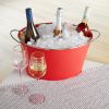 Big Red Galvanized Metal Tub by Twine