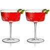Deco Beau Crystal Coupe Glasses ViskiÂ® (Set of 2)