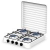 Gas Stove Dual Fuel Gas Hob Cooktop Manual Ignition Stovetop Powered by NG/LPG with 4 Burners Lid
