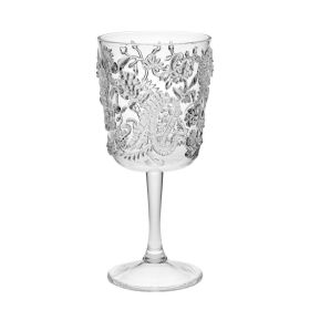 Paisley Plastic Wine Glasses Set of 4 (13oz), BPA Free Acrylic Wine Glass Set, Unbreakable Red Wine Glasses, White Wine Glasses