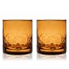 Admiral Cut Crystal Amber Rocks Glasses ViskiÂ® (Set of 2)