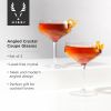 Raye Crystal Angled Coupe Glasses ViskiÂ® (Set of 2)