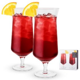 Raye Angled Crystal Hurricane Glasses ViskiÂ® (Set of 2)