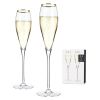 Crystal Gold-Rimmed Champagne Flutes ViskiÂ®