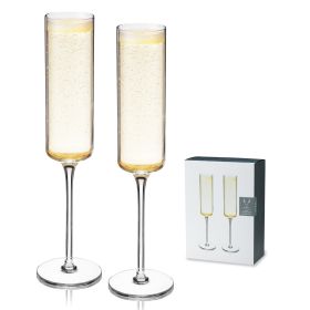 Laurel Crystal Champagne Flutes ViskiÂ® (Set of 2)