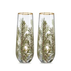 Woodland Stemless Champagne Flute Set TwineÂ® (Set of 2)