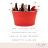 Big Red Galvanized Metal Tub by Twine
