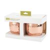 Hammered Moscow Mule Copper Mugs, 2 Pack, by True