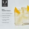 Deco Beau Crystal Highball Glasses ViskiÂ® (Set of 4)