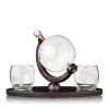 3 Piece Globe Decanter & Whiskey Tumblers Set ViskiÂ®