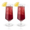 Raye Angled Crystal Hurricane Glasses ViskiÂ® (Set of 2)