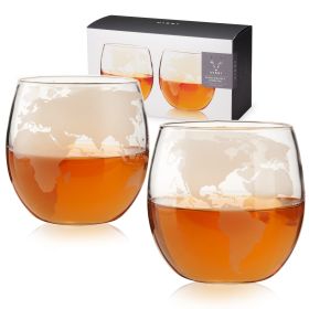 Globe Whiskey Tumblers ViskiÂ® (Set of 2)