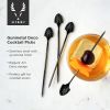 Deco Gunmetal Cocktail Picks ViskiÂ® (Set of 4)